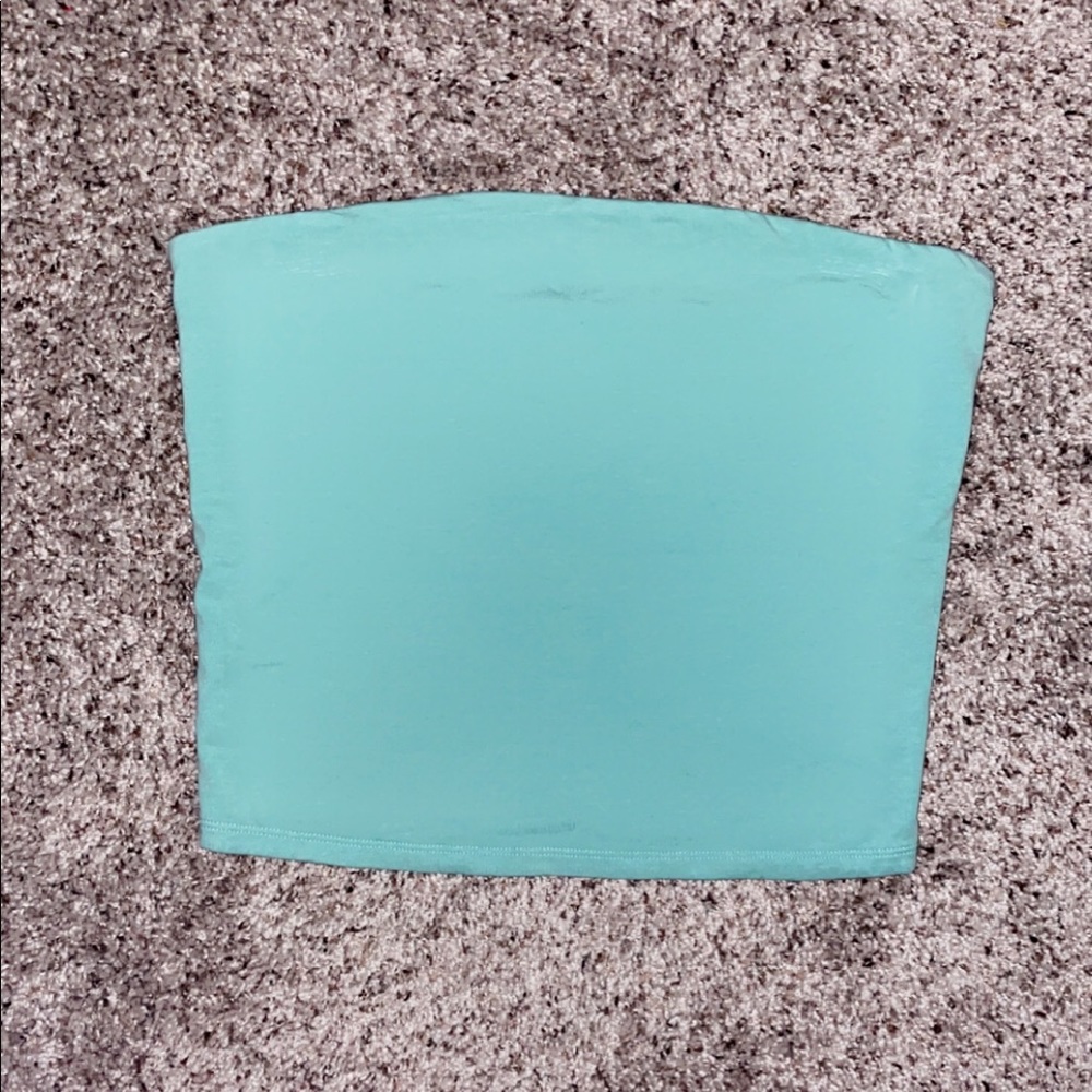 american eagle teal tube top
